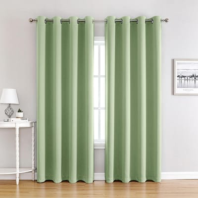 2 Verduisterende Gordijnen voor Woonkamer Thermische Isolatie Slaapkamergordijnen Alle Maten Alle Kleuren W132xH175cm&Grommet