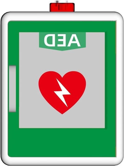 AED Opbergkast - Noodkast EHBO - Veilige Opslag - Met Alarm Systeem - 46x36x16.5 cm - Groen
