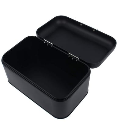 Dailygoody - Brooddoos - Duurzame Metalen Opslagbox voor Brood - Ruimtebesparend en Makkelijk te Reinigen - Zwart