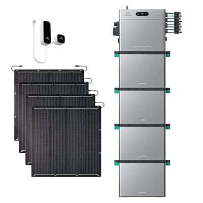 Zendure SolarFlow 2400 Pro - SolarFlow 2400 Pro & Slimme Meter P1 / 4*AB3000L (11.52 kWh) / 4*230W Flexible Solar Panel (920Wp)