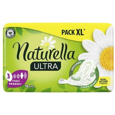 Naturella Kamille Ultra Maandverband Maxi met Flappen 16 Stuks