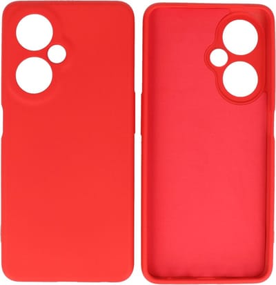 Hoesje Geschikt voor OnePlus Nord CE 3 Lite - Fashion Telefoonhoesje Backcover - Siliconen Hoesje - Rood
