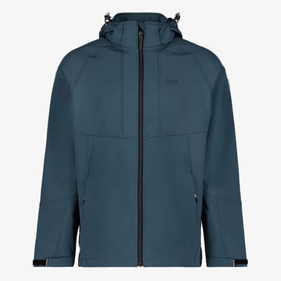 Kjelvik softshell heren jas blauw - Maat S