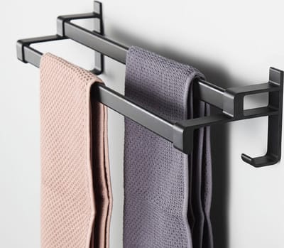 handdoekrek dubbele stang zonder boren - handdoekrek badkamer - handdoekhouder - handdoekstang - 60CM