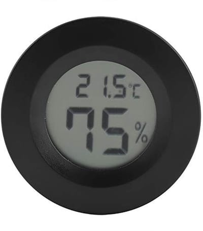Dailygoods - Digitale Thermometer en Vochtigheidsmeter - Nauwkeurige metingen - Zwart - Gebruiksvriendelijke interface - LCD scherm - Temperatuur- en...