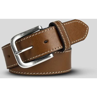 Meyer Riem Casual Leather Uni Color Licht Bruin / male