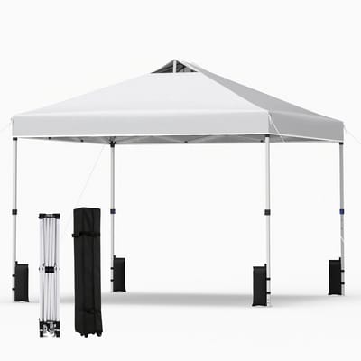 Partytent - 3x3 m - Zijwanden - Easy Up - Paviljoen - Opvouwbaar - Waterdicht - Weerbestendig - Wit