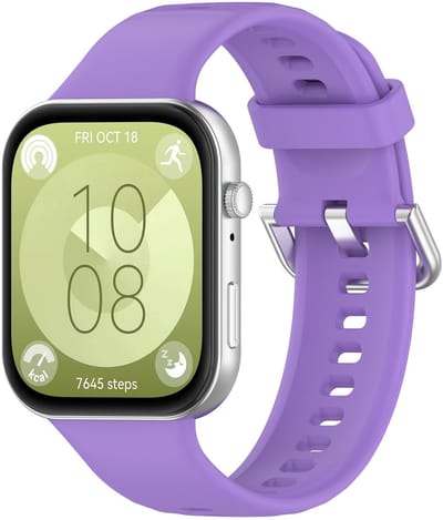 By Qubix - Siliconen bandje met gesp - Paars - geschikt voor Huawei Watch Fit 5 / 4 / 3