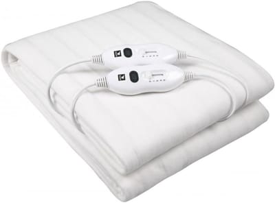 Elektrische Bedverwarmer - Verwarmde Deken - Comfort Verwarmen - Twee Aparte Zones - 160x140 cm - Wit