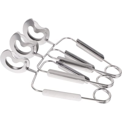 3 Stuks Lente Voedselklem Roestvrij Staal Maaltijd Tang Clip Escargot Slak voor Keuken Tang 15.00X6.00X4.00CM white