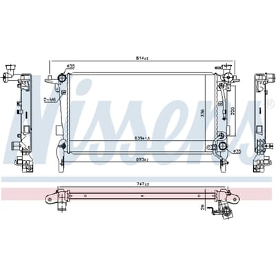 Radiator, motorkoeling NISSENS 675066