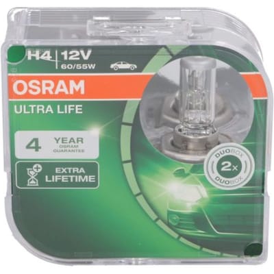 Ams-Osram Lamp Halogeen OSRAM H4 Ultra Life 12V/60/55W, 2 Stuk