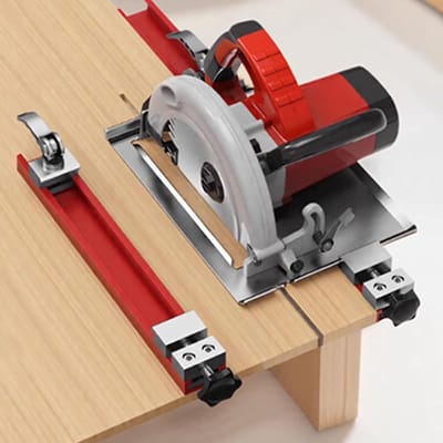 Snijmachine Basis - Zaaggeleider Klem - Nauwkeurig Zagen - Verstelbare Breedte - 360 Mm Lengte - Zilver