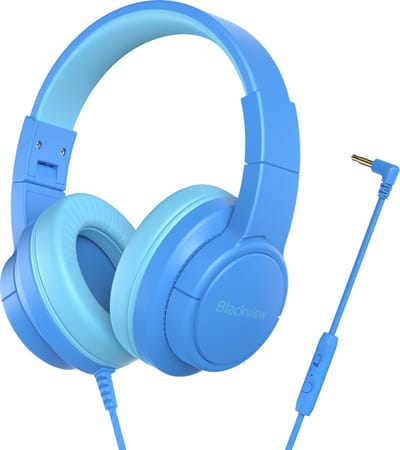 Blackview FitBuds K1 Over-ear hoofdtelefoon - On Ear bedrade opvouwbare hoofdtelefoon voor kinderen - Willekeurige kleur - Blauw/Roze