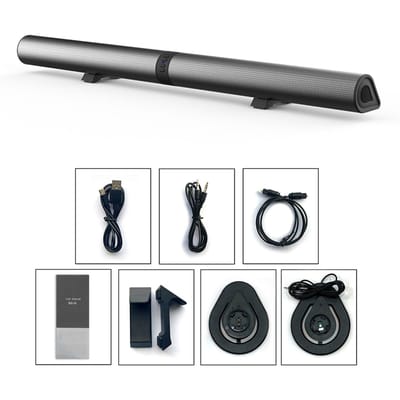 BS-56 TV ordinateur de bureau BT stéréo détachable barre de son sans fil Ultra-fort scène stéréo espace noir