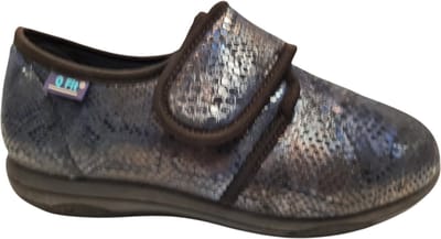 Q Fit Geneve 2 Blue Silver Dames Verbandpantoffels - Blauw - 38