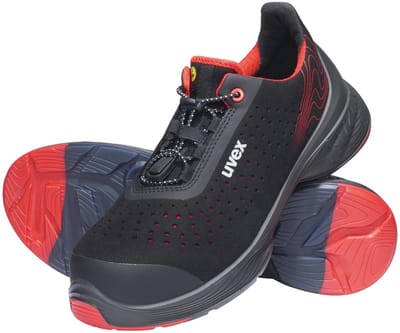 Uvex 1 G2 Halbschoenen S1P 68372 Zwart, Rood (68372)