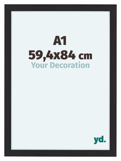 Your Decoration - Fotolijst A1 59,4x84 cm - MDF - Zwart Houtnerf - Como