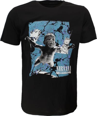 Nirvana Cracked Nevermind Cover T-Shirt - Officiële Merchandise - L