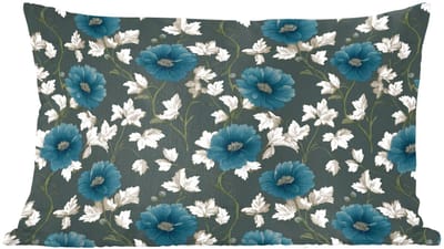 Sierkussens - Kussentjes Woonkamer - 60x40 cm - Botanisch - Bloemen - Blauw