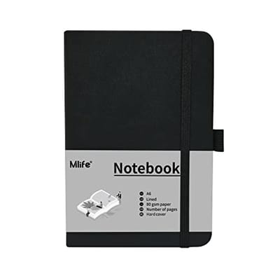 A6 Notitieboek Met Elastische Sluitband en Vouwtas - 192 Pagina's
