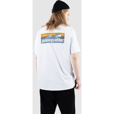Patagonia Boardshort Logo Pocket Responsibili T-Shirt wit