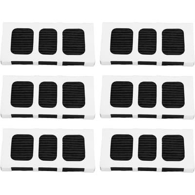6 stuks Koelkast Luchtfilter Vervanging Actief Koolstoffilter Compatibel voor Frigidaire Paultra2 black