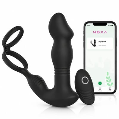NØXA Rebel - Prostaat Stimulator met Cockring - Bestuurbaar met App - Afstandbediening - Anale Speeltjes voor Mannen - Anaal Vibrator - Sex Toys voor Mannen & Koppels - 3 in 1 - Zwart