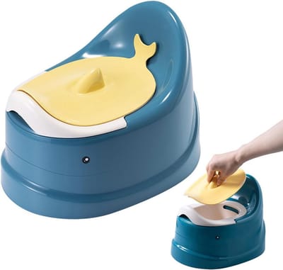 Baby potje stoel, potje toilet potjes, zindelijkheidstraining toiletstoel met deksel, draagbaar toilet trainingszitje voor peuter, antislip baby reizen potje, stabiele en veilige potje stoel voor