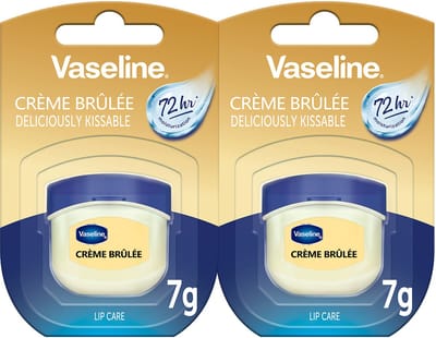 Vaseline Lip Therapy 7G Crème Brûlée | Pflegender Lippenbalsam für optimale Feuchtigkeit | 2x7g (Crème Brûlée (2er Pack))