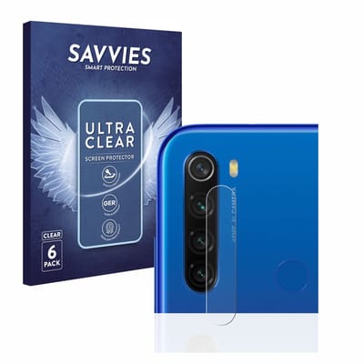 Savvies - Screenprotector voor Xiaomi Redmi Note 8T (ALLEEN Camera Lens) - Folie Beschermfolie transparant 6 Stuks
