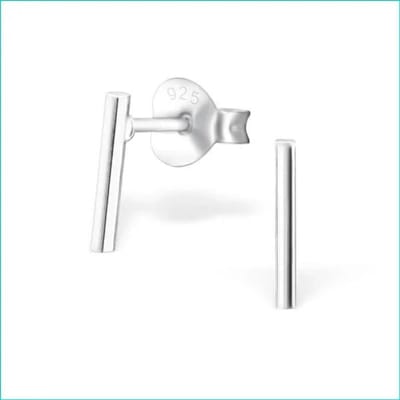Aramat Jewels | Oorbellen | Geometrische Zilveren Oorbellen | 8x1mm | |10mm | Zilver | Kinderen, Volwassenen | Verkleurd niet