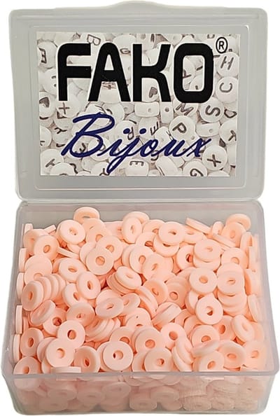 Fako Bijoux - Katsuki Disc Kralen Box - Polymeer Kralen - Surf Kralen - Kleikralen - 6mm - 700 Stuks - Zalmroze