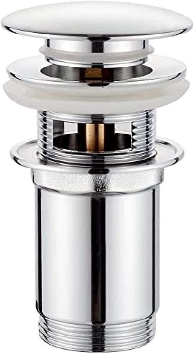 Gootsteen Plug - Afvoer Ventiel - Wastafel Dichtmaken - Universele Pasvorm - 1 1/4 Inch - Zilver