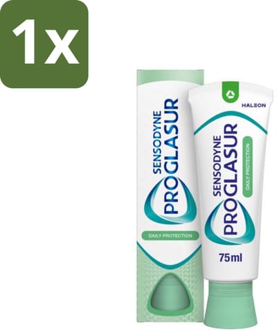 1 x Sensodyne - Tandpasta - ProGlasur Daily Protection - Dagelijkse Bescherming - 75 ml - Tandpasta - Glazuurbescherming - Tanderosie - Fluoride - Dagelijkse Tandpasta