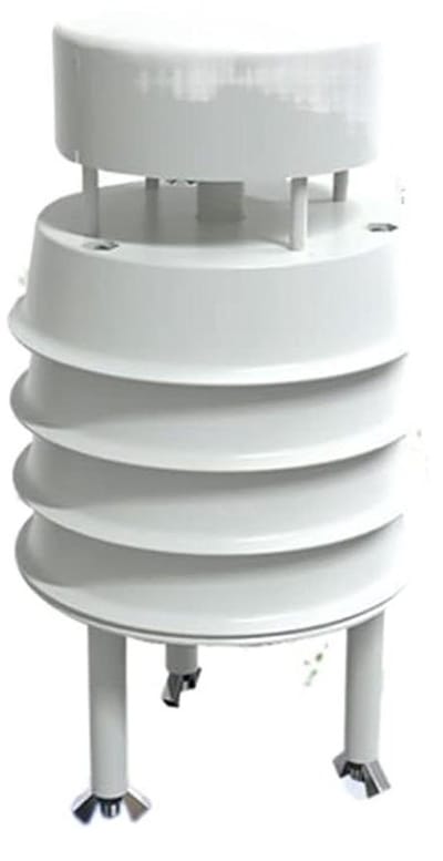 Weerstation Buiten - Weercomputer Digitale - Weersomstandigheden Monitoren - Vijf-in-één Sensor - Groot Kleurendisplay - Zwart