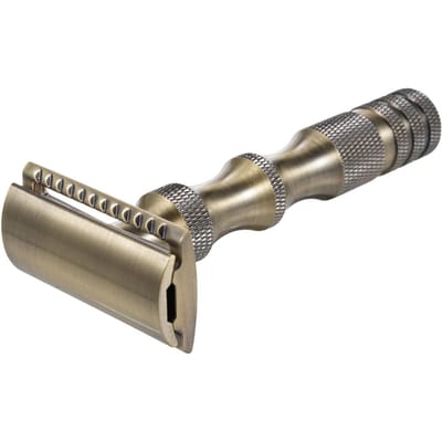 Rasoir Homme Rasoir Manuel Vintage Rasoir de Sûreté Double Tranchant bronze