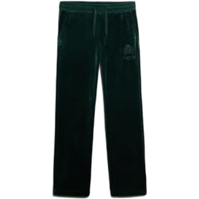 Superdry Country Club Velour Joggingbroek Green Grootte: 44
