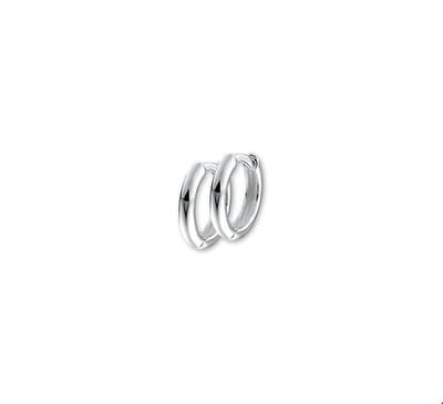 Zilveren Klapoorringen half rond 1011866