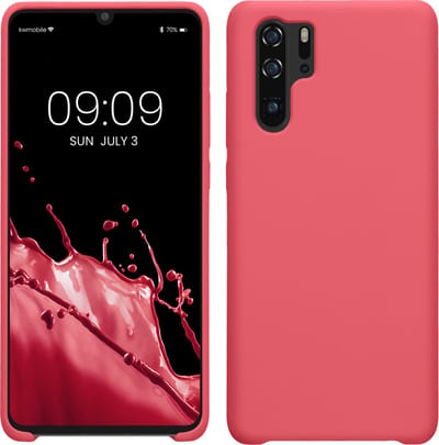 kwmobile telefoonhoesje geschikt voor Huawei P30 Pro - Hoesje met siliconen coating - Smartphone case in zoetroze
