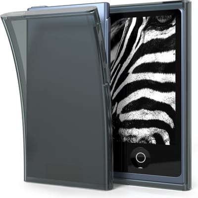 kwmobile Case geschikt voor Apple iPod Nano 7 - Silicone Backcover beschermhoes - Hoesje in zwart / transparant