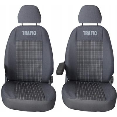 Autostoelhoes PREMIUM - Geschikt voor Renault Trafic 2 2001-2014 - Kofferbakmatten - 8mm Schuimvulling - Slijtvast - Enkele Stoel