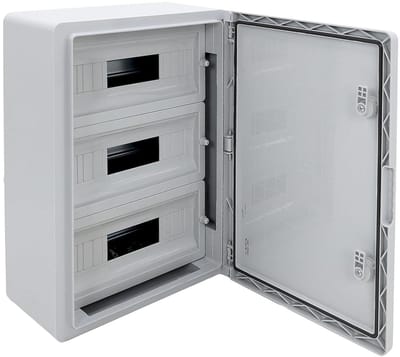 Verdeel- en stroomkast - Buitenbehuizing Elektra - Installatie Beveiligen - IP65 Waterdicht - 350x500x190 mm - Grijs