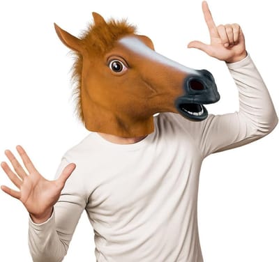 Paardenmasker van latex voor volwassenen - Dierenmasker voor carnaval en Halloween feestjes