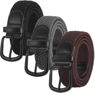 Dailygoods- Stretchriem Gevlochten - Elastische Riem - Casual Riem - Verstelbaar - 3,5 x 110 cm - Duurzaam Design