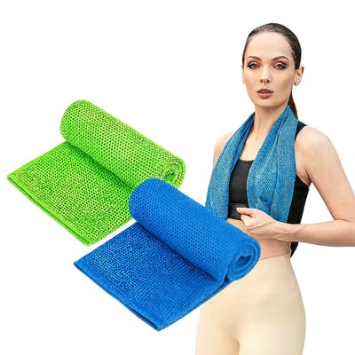 2 stuks Koelhanddoeken – Microvezel Sporthanddoeken | Snel drogend, Zweetabsorberend & Verkoelend – 77 × 27 cm – Ideaal voor Sport, Fitness, Yoga & Outdoor