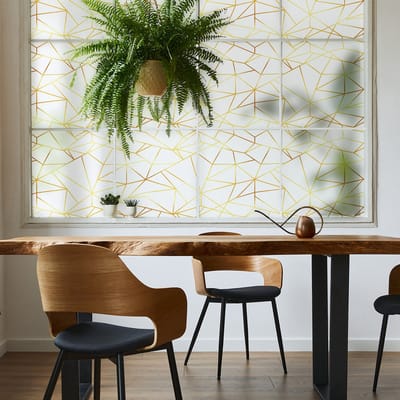 Privacy raamfolie - Decoratief geometrisch patroon - Stickers voor ramen en douchedeuren - 40x200cm