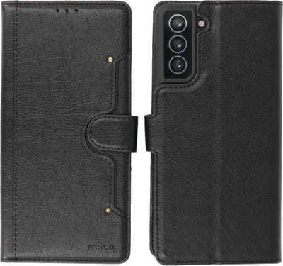 Bestcases Book Case Telefoonhoesje - Kaarthouder Portemonnee Hoesje - Wallet Cases - Geschikt voor Samsung Galaxy S21 Plus - Zwart