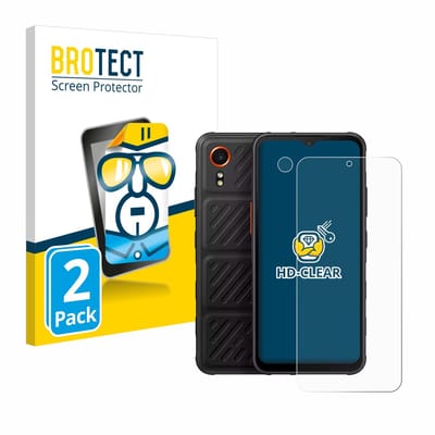 BROTECT - Screenprotector voor Samsung Galaxy XCover 7 (Voor+Camera) - Folie Beschermfolie transparant 2 Stuks