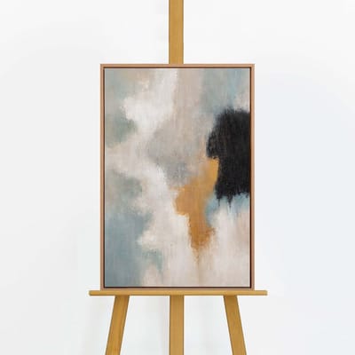 YS Schilderij - Handgeschilderd canvas schilderij - Wanddecoratie Abstract - Beige - Handgeschilderd - Muurdecoratie woonkamer - Slaapkamer decoratie - Kamer accessoires - schilderijen Handgeschilderd - Abstract schilderij Wood 60x40